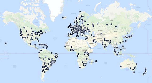 Los puntos de intercambio de tráfico en el mundo